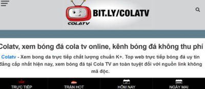 ColaTV - Trang web phát live bóng đá trực tiếp hoàn toàn miễn phí